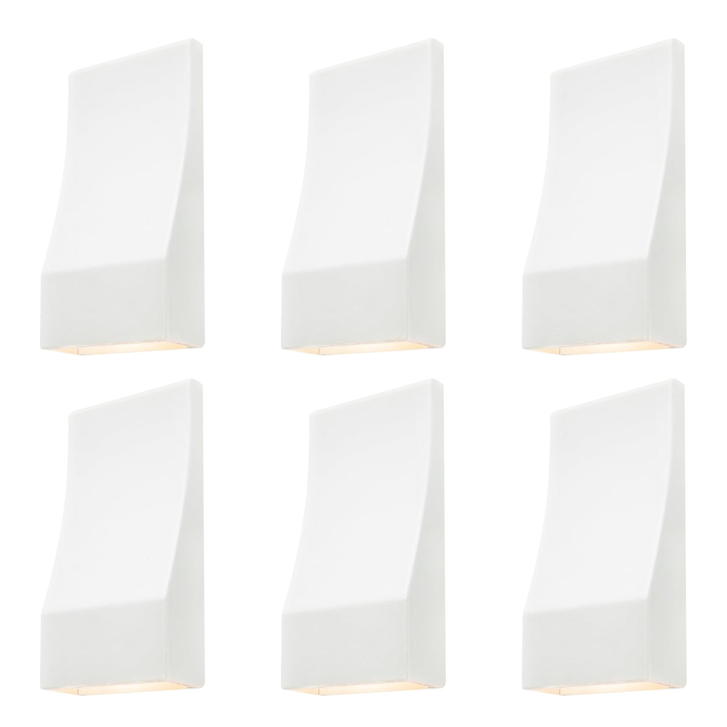 Gkoled Low Voltage Led Wedge Deck Rail Light  Landscape Railing Post Fence Accent Lighting  12V Ac/Dc 2W 2700K Integrated Led Chips  Die-Cast Aluminum  Powder Coated Finish  Ip65 Rated  White  6-Pack
