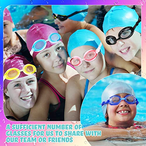 Macarrie 50 Pack Swim Goggles for Kids Bulk Child Swimming Goggles Gifts Anti-fog No Leaking Swim Glasses