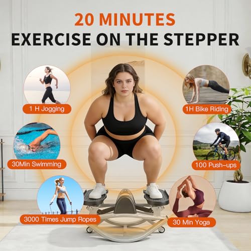 The Rocking Fitness Stepper for Exercise at Home Workout Steppers Side to Side Machine Step Rocker Lateral Rowing Leg Exer...