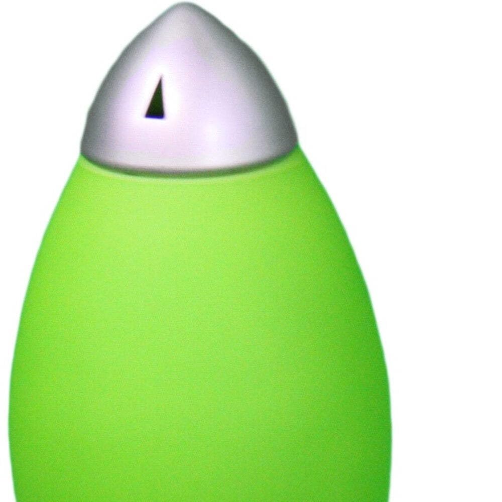 HomeRoots Rocket Shaped Table Lamp - Green and Silver Design