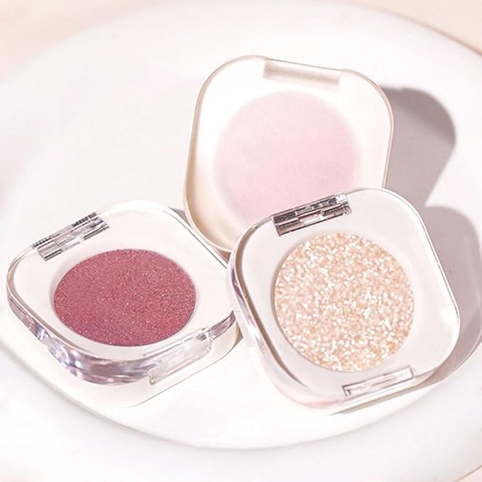Pearlescent mini Eyeshadow Highly Pigmented Blend Matte & Shimmer EyeShadow,Cream Moisturizing Waterproof&Long Lasting Eye Makeup Natural Luminous Makeup Look (B04, 1 Count (Pack of 1))