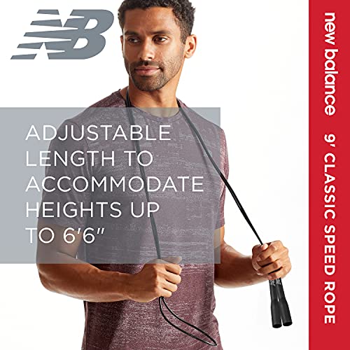 New Balance Classic Speed Rope - Jumping Rope for Fitness, Full-Body Workout - Lightweight, Tangle-Free, Portable, and Adj...