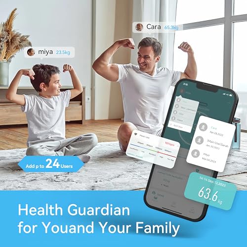 Body Fat Scale with Handles, 8-Electrode Smart Body Composition Scale for Home Use, Segmental Body Analysis, Sync with App...