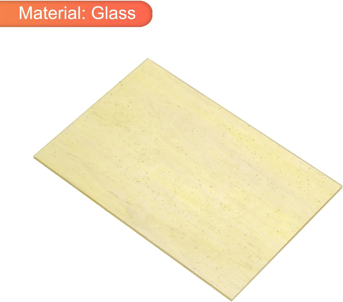 MECCANIXITY 2 Pcs Stained Glass Sheet Mosaic Tile 7.9 Inch x 5.9 Inch Khaki Stained Glass Sheets for Crafts DIY Art Project
