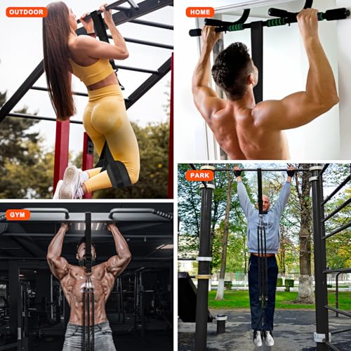 HPYGN Two Foots Pull Up Assistance Bands, Heavy Duty Resistance Band for Pull Up Bar, Adjustable Weight/Size with Fabric F...