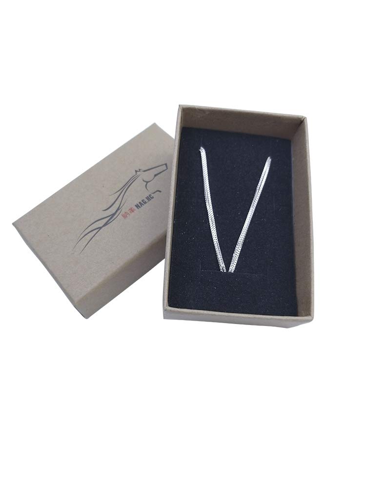 NAG.HC 925 Sterling Silver 0.8MM Box Chain Necklace for women - Available in 18K Gold or Silver or White Gold - Dainty&Thin&Stro
