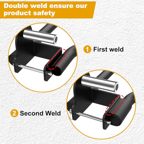 Kipika Power Rack Attachment for 5/8" & 1" Holes - Heavy Duty Home Gym Equipment for 2x2 or 3x3 Squat Rack, Adjustable and...