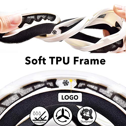 HUBO SPORTS Ski Goggles Over Glasses-Ski Snowboard Snowmobile Goggles for Men Women Adult, Anti Fog 100% UV Protection
