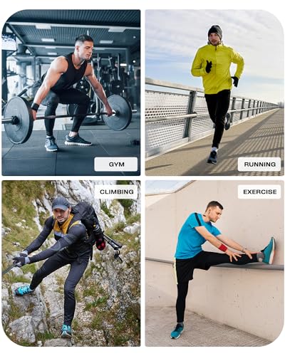 MSGD 5 Pack Men's Sweatpants with Zipper Pockets Stretch Lightweight Athletic Track Activewear Pants for Men Joggers
