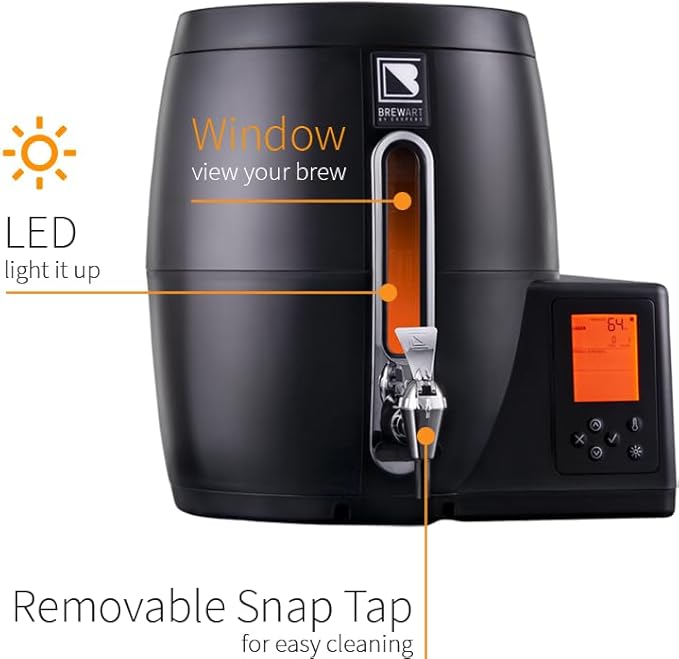 BrewArt Complete Beer Brewing & Dispensing System Bundle | BeerDroid Fully Automated Brewer & BrewFlo CO2-Free Beer Dispenser | 2 5L Kegs & Discovery Pale Ale BrewPrint Included