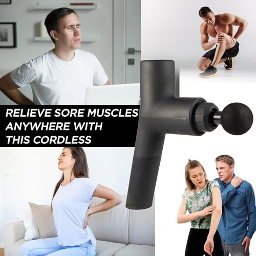 EXELLEON Deep Tissue Muscle Massage Gun | Powerful Handheld Percussion Massager | Back | Neck | Full Body Muscle Recovery...