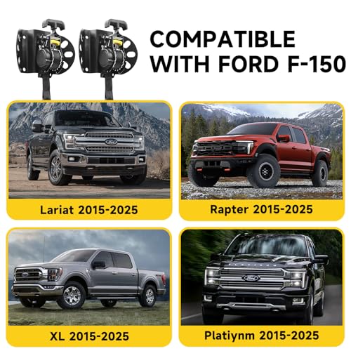 Retractable Ratchet Straps for 2015-2025 Ford F150, Ratchet Straps (2-Pack) Ford F150 Accessories, Tie Down Straps Self Re...