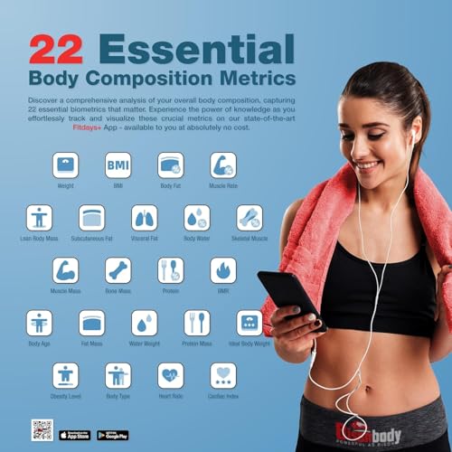 Smart Body Scale & Cordless Digital Jump Rope Set, Bluetooth Body Composition Analyzer with 22 Metrics, Bathroom Weight Sc...