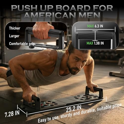 JLoibao Push Up Board Fitness, Workout Home Gym Equipment, 20 in 1 Exercise Pushup Bar Handles for Floor, Strength Trainin...