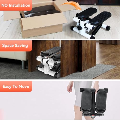 Joxir Steppers for Exercise at Home, Mini Stepper with Resistance Bands for Full Body Workout, Portable Stair Stepper for ...