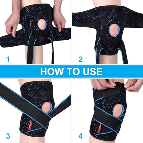 SIVITICK Knee Brace Support for Women & Men Plus Size with Side Stabilizers & Patella Gel Pad for Knee Pain Relief, Arthri...