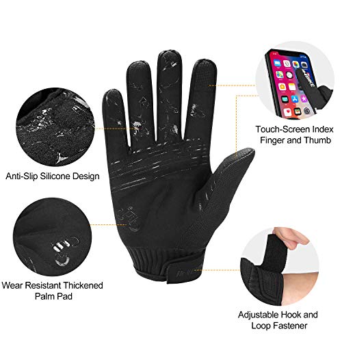 INBIKE Cycling Gloves for Men/Women Bike Gloves with Touchscreen-Padded Anti-Slip Mountain Biking MTB Bicycle Gloves for C...