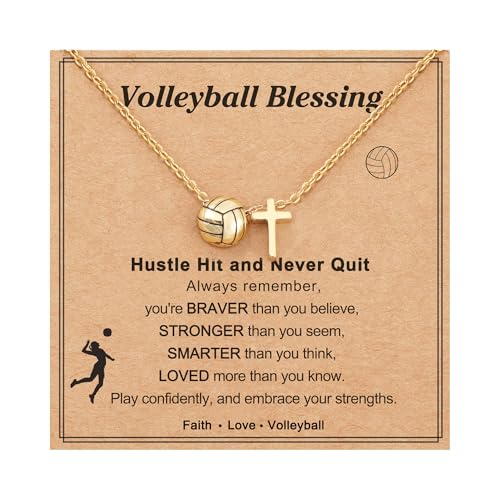 AULSIEY Softball Soccer Volleyball Necklace for Girls Teen Women, Sports Accessories Christmas Birthday Jewelry for Lovers