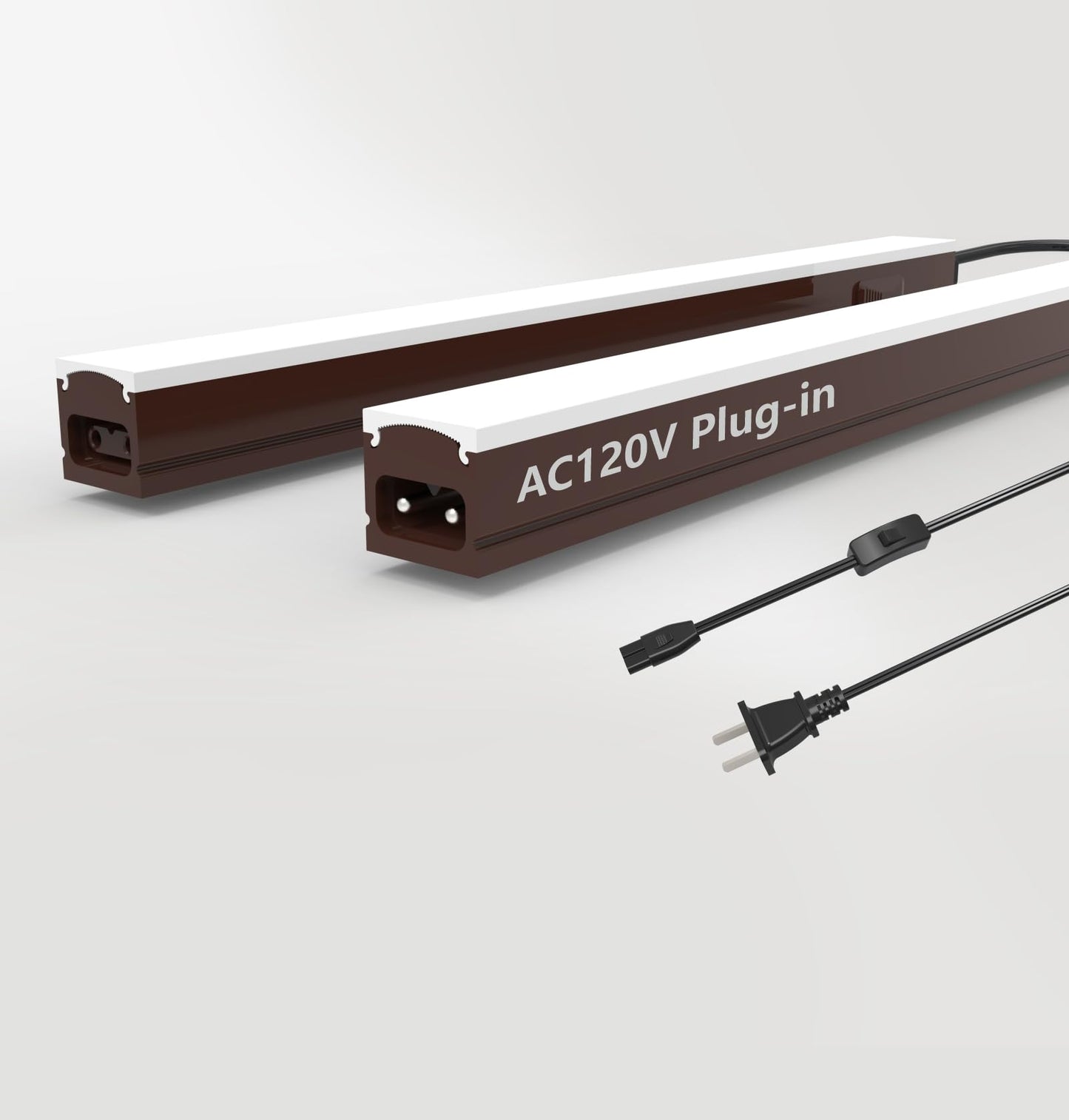 Leetdud Under Cabinet Lighting Plug In  32 Inch 2 Pcs  Linkable Ac120V 3Cct 3000K/4000K/5000K Ultra Slim  Led Under Cabinet Lights For Counter Light  Kitchen  Shelf  Sink  Workshop  Desk  Bronze