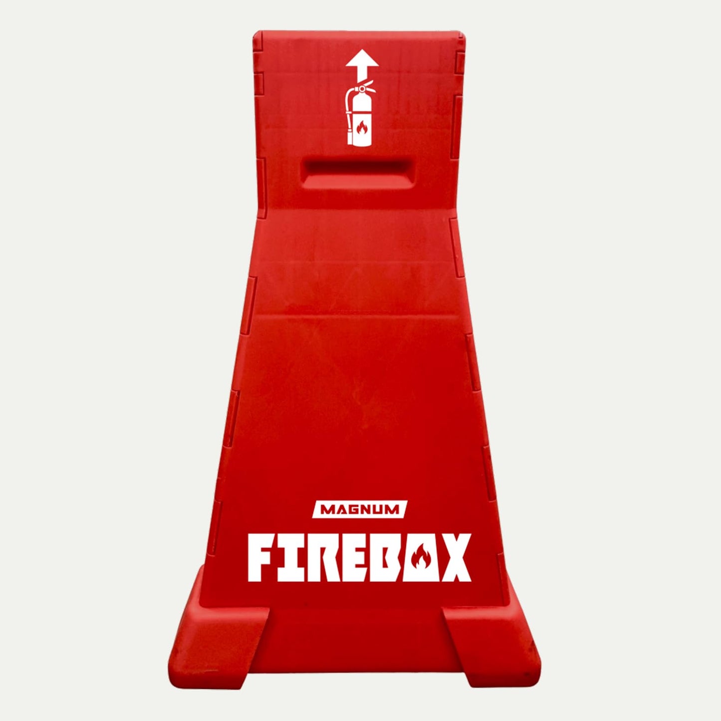 MAGNUM Firebox, Portable Fire Extinguisher Stand, OSHA Compliant, Emergency Fire Extinguisher Safety Station Stand for Construction Jobsites, Easy to Assemble and Disassemble, Holds up to 30 Lbs