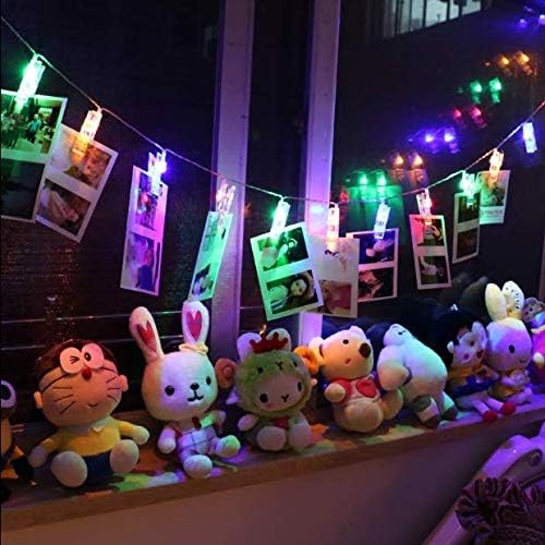 Magnoloran 20 LED Photo Clip String Lights, Remote Controlled, 7.2ft, Multicolor, Model PC006-CO-FBA-1
