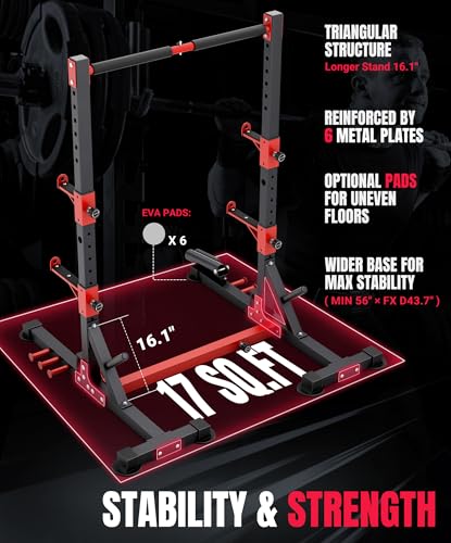 YOLEO Smith Machine & Squat Rack Combo, Multi-Functional Power Racks with Adjustable Width & Pull-Up Bar, Cable Crossover ...