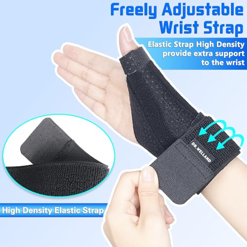 DRwelland Reversible Thumb & Wrist Stabilizer splint for BlackBerry Thumb, Trigger Finger, Pain Relief, Arthritis, Tendoni...