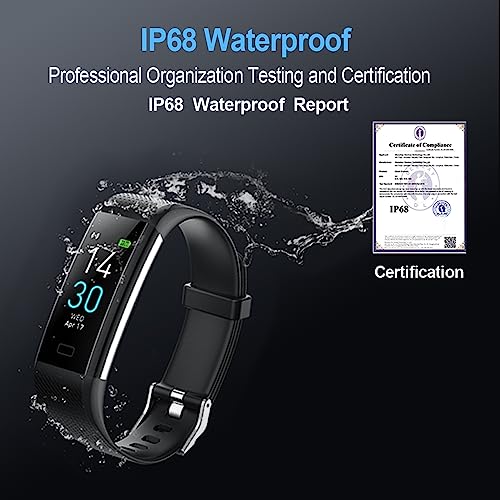 Fitness Tracker with Heart Rate Monitor/Step Counter/Calories, Activity Tracker Smart Watch Sleep Monitor IP68 Health Trac...