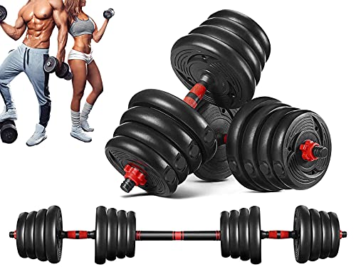 2021 High Performance Parts Adjustable Weight Dumbbell Barbell Kit with Ab Roller 88LB / 110LB Home Workout Equipment (88)...
