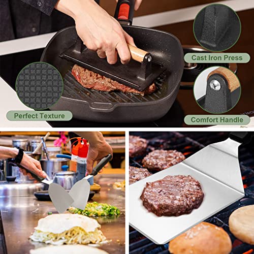 35PCS Griddle Accessories Kit, Flat Top Grill Accessories Set for Blackstone and Camp Chef, Grill Spatula Set with Enlarge...