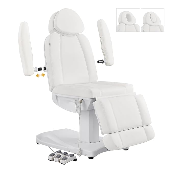 Full Electrical Medical Aesthetic Chair Facial Beauty Bed Podiatry Doctors Office Chair with 3 Motors INK