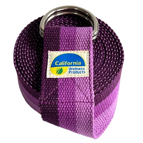 California Yoga Strap | Yoga Belt with Safe Adjustable D-Ring Buckle for Pilates | Stretching Strap | Exercise Bands | Phy...
