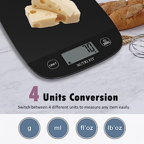 NUTRI FIT Food Scale for Kitchen Scales Digital Weight Grams and Ounces, Baking Scale Accurate for Weight Loss, Cooking, C...