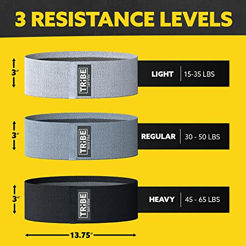 Tribe Lifting Fabric Resistance Bands for Legs - Workout Bands Resistance Bands for Men and Women - Booty Bands for Workin...