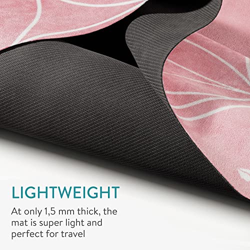 Navaris Foldable Yoga Mat for Travel - 1/16" (1.5mm) Thick Exercise Mat for Pilates, Workout, Gym, Fitness - Non-Slip Fold...