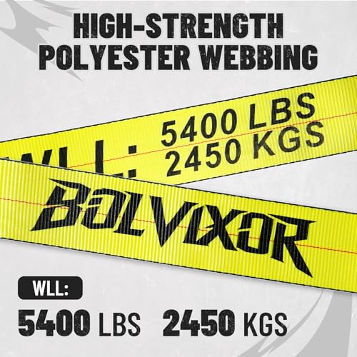 Bolvixor 4 Pack 4" x30' Winch Straps with Flat Hooks, 16200LBS Break Strength Heavy Duty Tie Down Straps for Flatbed Truck...