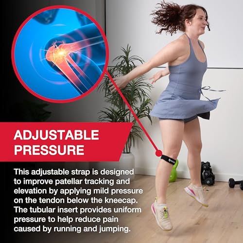 MUELLER Sports Medicine Jumper's Knee Single Strap for Men and Women, Knee Compression and Pain Relief Support, Ideal for ...