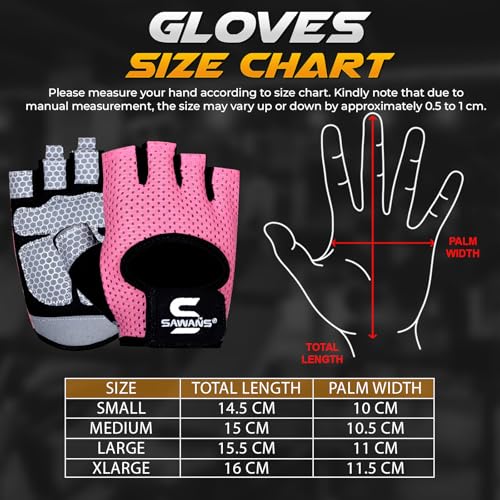 SAWANS Workout Gloves for Men and Women Weight Lifting Gloves Gym Fitness Exercise Cycling Pull ups Microfiber Lightweight...