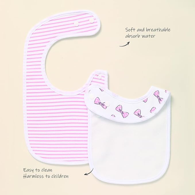 Pack of 6,Baby Bibs,Unisex,Soft and Absorbent,Adjustable,Easy to Use