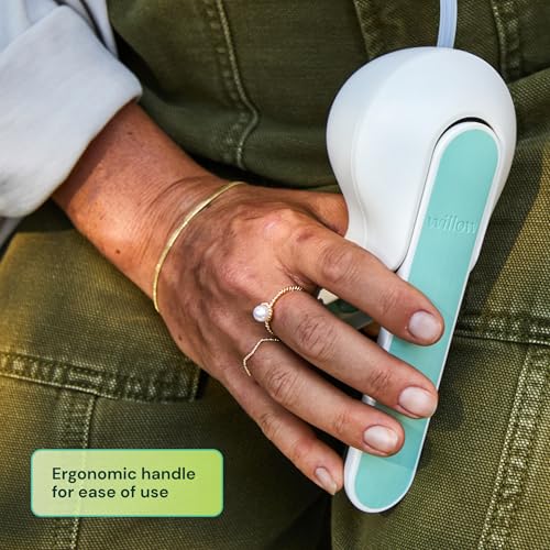 Willow Wave - Wearable Manual Breast Pump - Fits Fully in Bra - Ergonomic Handle - 24mm Soft Silicone Flange - Wearable Br...