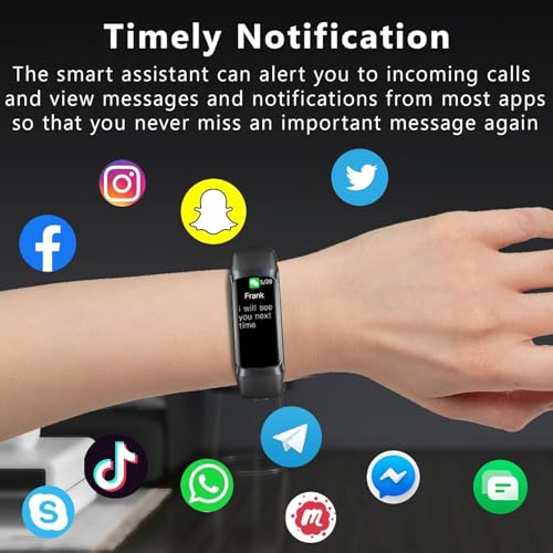 BSLIZHEN Fitness Tracker with 24/7 Blood Oxygen Heart Rate and Sleep Monitor,IP68 Waterproof,1.10''AMOLED Touch Color Scre...