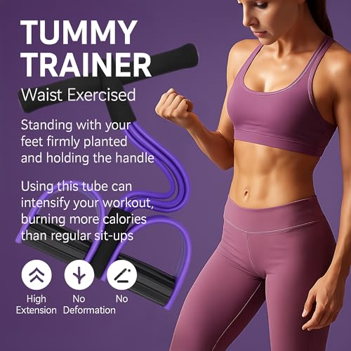 Premium 6 Tubes Foot Pedal Resistance Band – Multifunction Tension Rope for Full-Body Workouts, Yoga & Home Fitness | Stro...