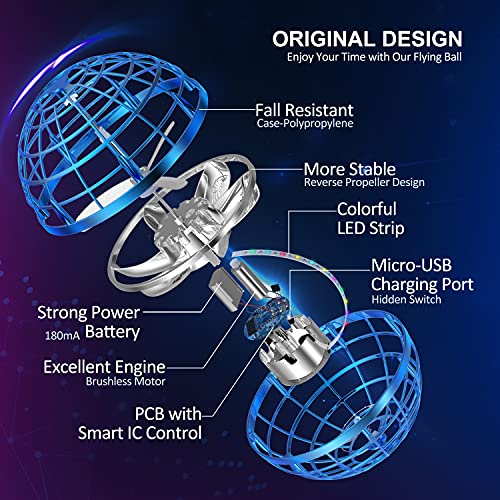 LEMATRIX Flying Orb Ball Toy, Hover Ball Boomerang Fly Fidget Spinner, Cool Toys Gifts for 6 7 8 9 10 11 12+ Years Old boy...