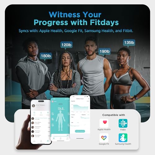 Posture Scale for Body Weight and Fat, Digital Bathroom Scale BMI Weighing Bluetooth Body Fat Scale, 8 Electrode Smart Bod...