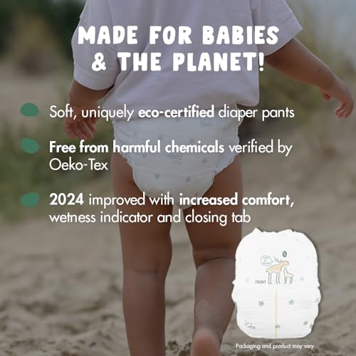 Naty FreeMovers Diaper Pants | Sensitive Skin Certified Potty Training Pants | Soft, Unscented | Absorbent & Leak-Proof | ...