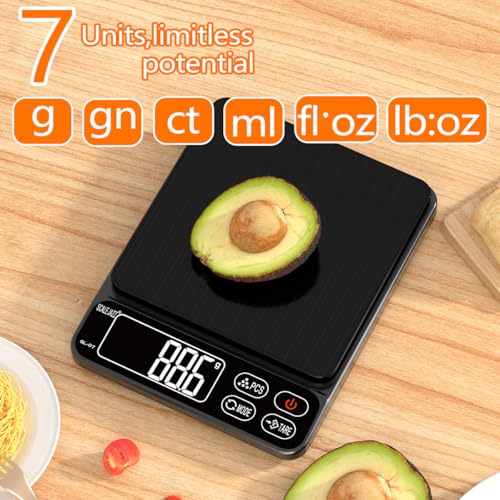 Mini Scale,6.6lb Scale for Grams,Digital Scale Food，Cooking Scale and Food Scales for Kitchen，Food Scale Grams and Ounces,...