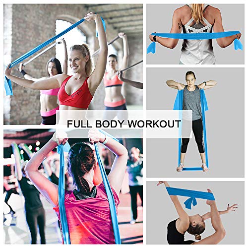 A AZURELIFE Resistance Bands,Professional Long Non-Latex Elastic Stretch Bands,Exercise Bands for Physical Therapy, Yoga, ...