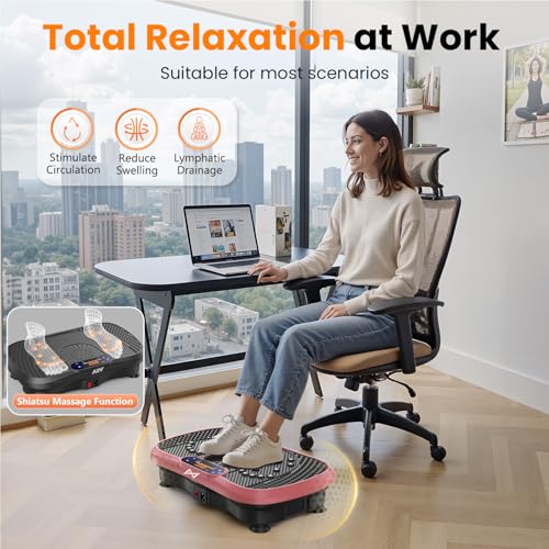 AXV Vibration Plate Fitness Platform Exercise Machine Vibrating Shaking Full Body Shaker Workout Vibrate Stand Shake Board...