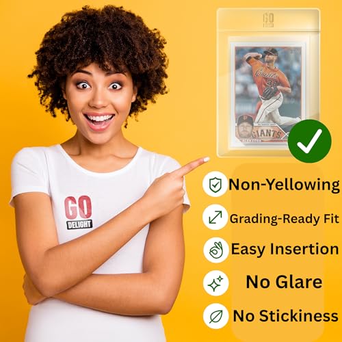 Semi Rigid Card Holders for PSA, SGC, BGS, CSG Grading – 100 Bundle - Baseball Card Sleeves - 50 Card Holders for Trading ...