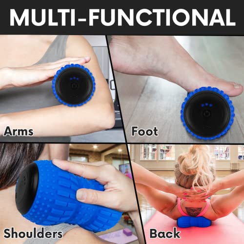 ZeenKind Vibrating Peanut Massage Ball for Plantar Fasciitis, Muscle Pain Relief with 4 Speed, Deep Tissue Therapy for Myo...